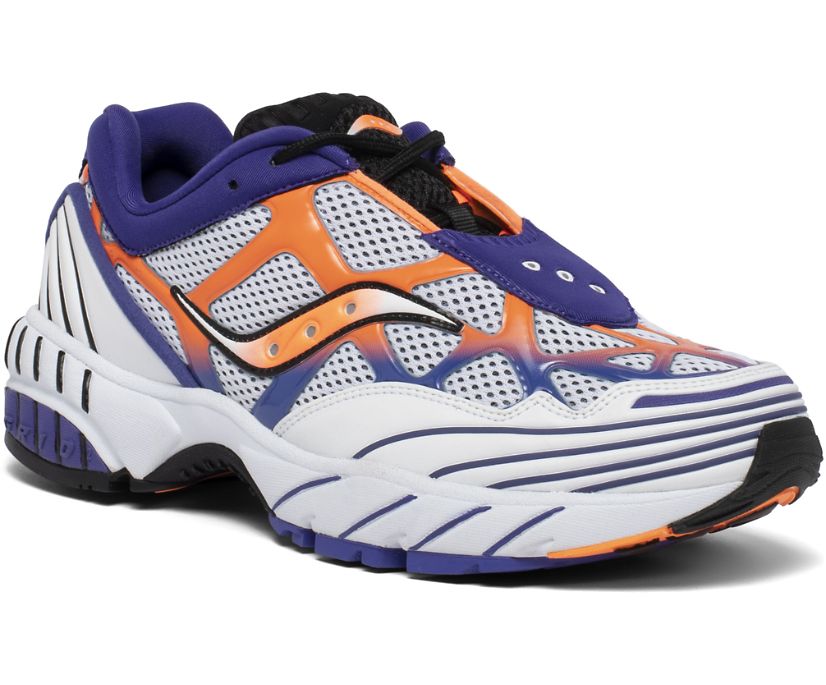 Women's Saucony Grid Web Originals White / Orange / Purple | Singapore 005TCEV